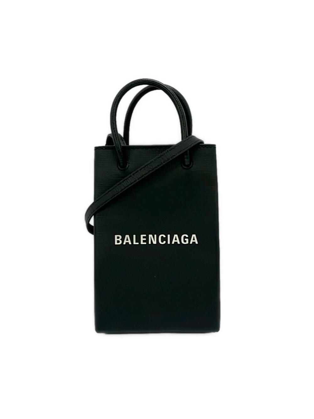 Balenciaga Shopping Phone Holder Black #344032B67B